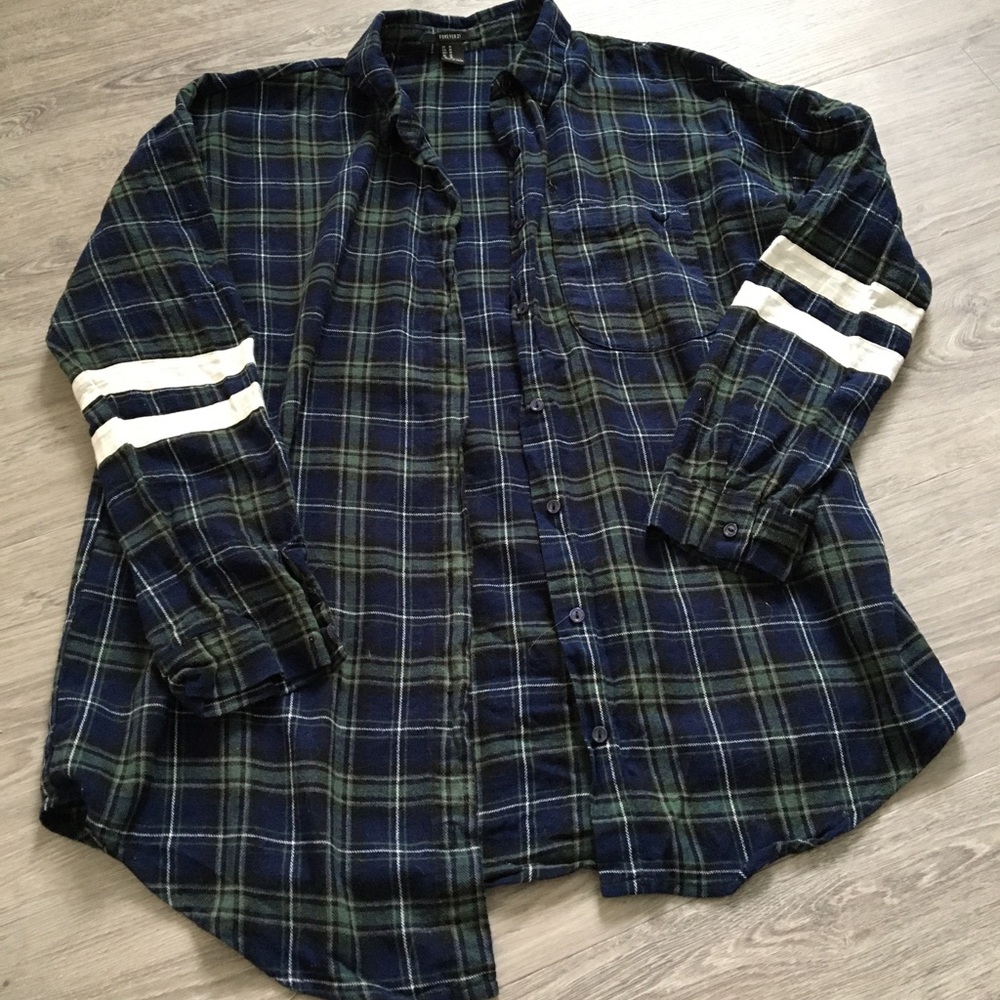 Forever 21 Soft Flannel - Blue and Green